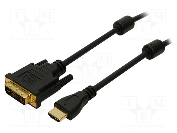 LOGILINK Câble DVI-D (18+1) vers HDMI, 2m, noir LOGILINK Câble DVI-D (18+1) vers HDMI, 2m, noir