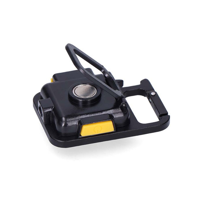 Edm Lampe torche porte-clés multifonction COB LED 6W 4 modes IP44 avec USB-C, 45x21.5x62 mm