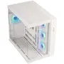 Bitfenix Boitier PC AL118 Cube ATX Blanc avec 4 Ventilateurs ARGB, Ports USB Type-C et 3.0 et Panneaux Verre Trempé