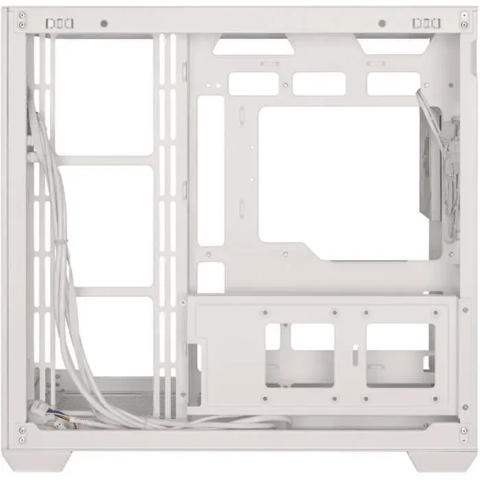 Bitfenix Boitier PC AL118 Cube ATX Blanc avec 4 Ventilateurs ARGB, Ports USB Type-C et 3.0 et Panneaux Verre Trempé