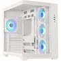 Bitfenix Boitier PC AL118 Cube ATX Blanc avec 4 Ventilateurs ARGB, Ports USB Type-C et 3.0 et Panneaux Verre Trempé
