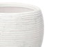 Ibergarden Lot de 2 pots rayés blanc 19 et 25 cm en céramique (Set de 2)