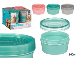 LEKNES Lot de 24 boîtes de conservation rondes de 450 ml