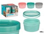 LEKNES Lot de 24 boîtes de conservation rondes de 450 ml