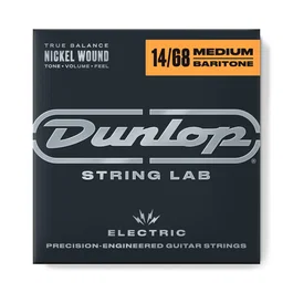 Dunlopst DEN1468 Medium Baritone 14-68 Jeu de cordes pour guitare électrique niquelées