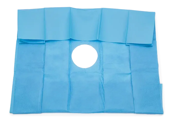 Covetrus Gaze chirurgicale fenêtrée bleue 75x90cm, Ø 10cm Covetrus Gaze chirurgicale fenêtrée bleue 75x90cm, Ø 10cm