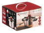 Kinvara Cocotte Minute 4L avec Roue Silicone 37x18x26cm Acier Inoxydable Argent Noir Rouge (Set de 6)