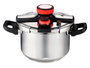 Kinvara Cocotte Minute 4L avec Roue Silicone 37x18x26cm Acier Inoxydable Argent Noir Rouge (Set de 6)