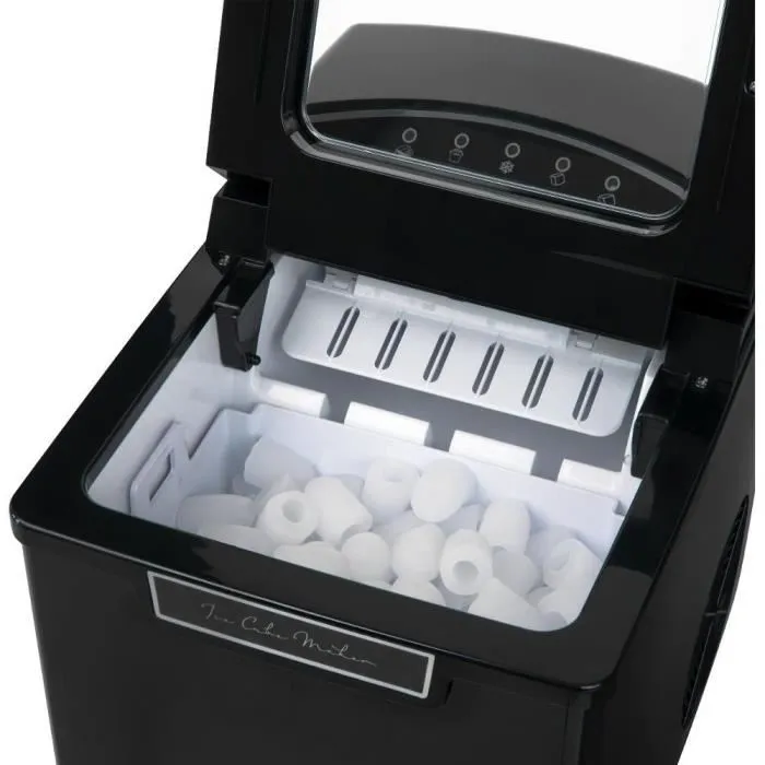 Sencor SIM 3000BK Machine à Glaçons Portable - Production 12 kg/24h, Réglage 9 min, Silencieuse, Réservoir 1,9 L - Idéale Maison, Fêtes