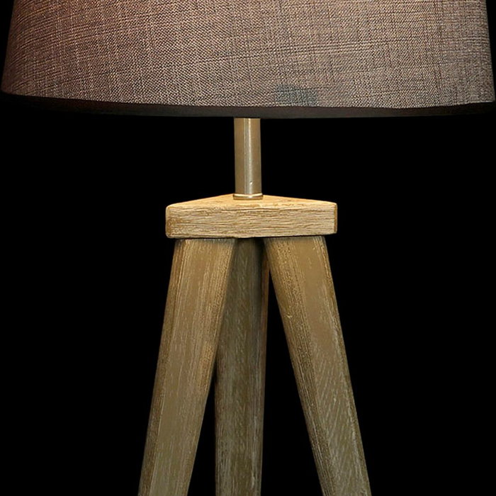 Lampe de bureau DKD Home Decor Volet Gris Marron Lin 250 V 60 W Pin (30 x 30 x 57.5 cm) (2 pcs)