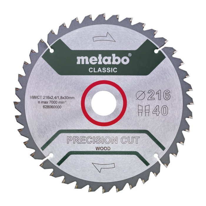 Metabo PrecisionCut Classic 216 x 30 x 2,4/1,8 mm - 40 dents Metabo PrecisionCut Classic 216 x 30 x 2,4/1,8 mm - 40 dents
