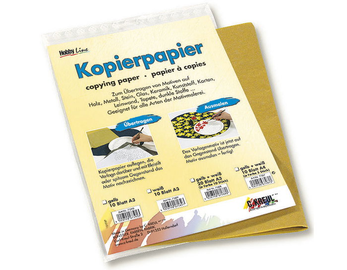 Kreul Papier pour transfert sur céramique sombre 21x30cm Kreul Papier pour transfert sur céramique sombre 21x30cm