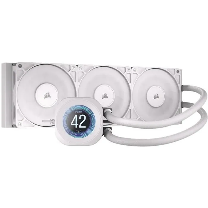 Corsair Nautilus 360 LCD White - Watercooling pour Processeur avec Écran LCD IPS de 5,3 cm - Ventilateurs RS120 - Compatible Intel LGA 1851 et AMD AM5 Corsair Nautilus 360 LCD White - Watercooling pour Processeur avec Écran LCD IPS de 5,3 cm - Ventilateurs RS120 - Compatible Intel LGA 1851 et AMD AM5