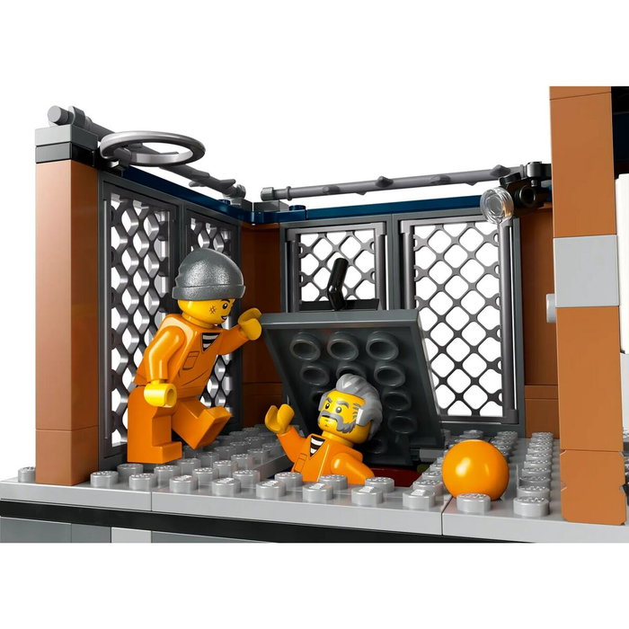LEGO City La Prison de la Police en Haute Mer 60419 avec Hélicoptère et Bateau, 980 pièces