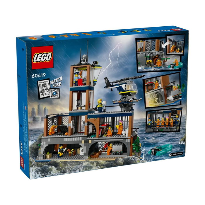 LEGO City La Prison de la Police en Haute Mer 60419 avec Hélicoptère et Bateau, 980 pièces