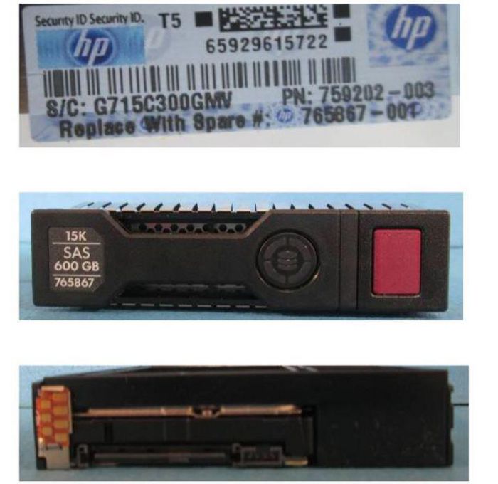 Hewlett Packard Enterprise Disque dur interne SAS 600 Go - 15 000 tr/min, 12 Gb/s, 3,5 pouces, Hot-plug, SmartDrive Carrier, Qualifié HP