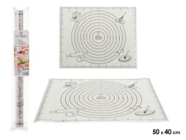 Kinvara Tapis de préparation de pâte 42,5 x 42,5 cm, EVA, noir et blanc (Set de 48)