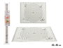 Kinvara Tapis de préparation de pâte 42,5 x 42,5 cm, EVA, noir et blanc (Set de 48)