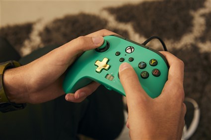 PowerA 1518814-02 Manette améliorée avec câble USB 3m pour Xbox Series X/S, Xbox One et Windows - Vert
