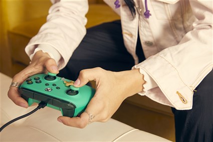 PowerA 1518814-02 Manette améliorée avec câble USB 3m pour Xbox Series X/S, Xbox One et Windows - Vert