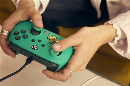 PowerA 1518814-02 Manette améliorée avec câble USB 3m pour Xbox Series X/S, Xbox One et Windows - Vert