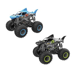 TACHAN Monster Car Radio-Commandé à Échelle 1:16 avec Forme de Requin - Bateau, Batterie Incluse, Puissante et Rapide, Télécommande 30m, Pour Enfants à Partir de 3 Ans