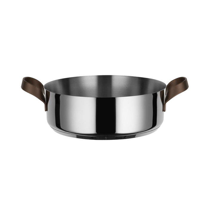 Alessi PU102/28 Casserole basse 28 cm avec couvercle en inox 18/10, idéale pour mijoter, rôtir, apte pour induction Alessi PU102/28 Casserole basse 28 cm avec couvercle en inox 18/10, idéale pour mijoter, rôtir, apte pour induction
