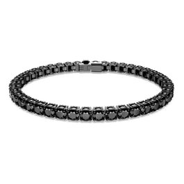Swarovski Bracelet Matrix en Cristal Noir, 18cm
