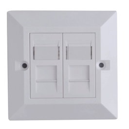 Lanview Plaque murale CAT6 Double Gang Type UK 86*86mm