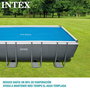 Intex - Couverture solaire pour piscine Frame rectangulaire, 400 x 200 cm - PVC