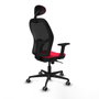 Piqueras y Crespo Chaise de Bureau avec Appui-tête Jorquera 2D036G1 Rouge