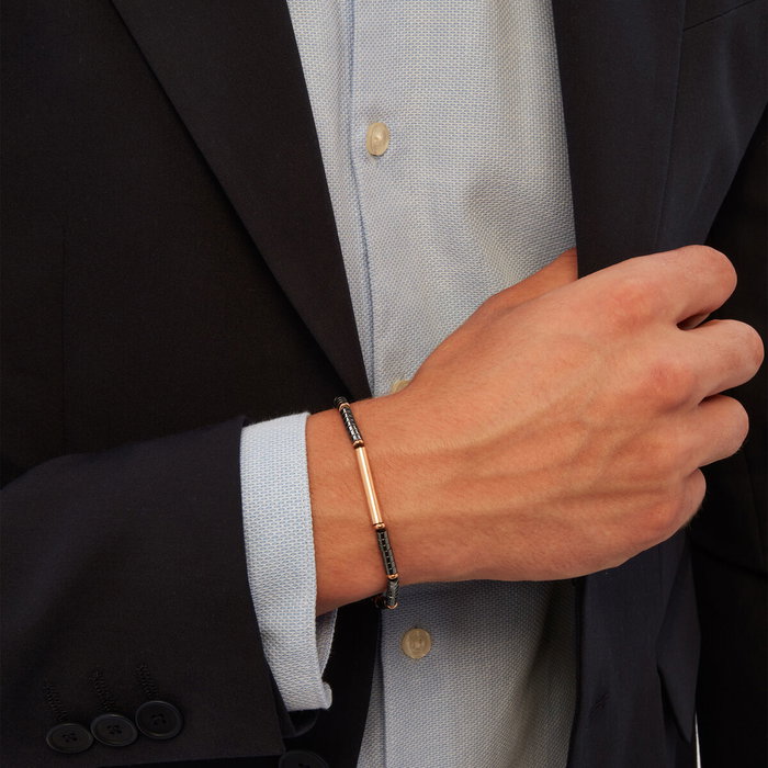 Bracelet Homme Breil TJ3640 Argent 925 Noir