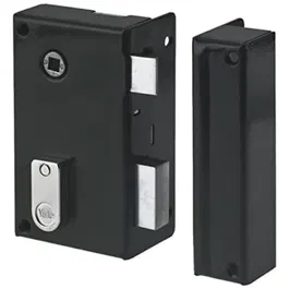 Yale YAV36D - Serrure en applique verticale à fouillot, version droite pour porte intérieure, couleur kaki, 2 clés fournies, axe 44 mm