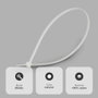 Hantums Sac de 25 colliers de serrage 100% nylon 140x3,6mm Naturel