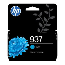 HP 937 Cartouche d'encre Cyan Originale, 4S6W2NE