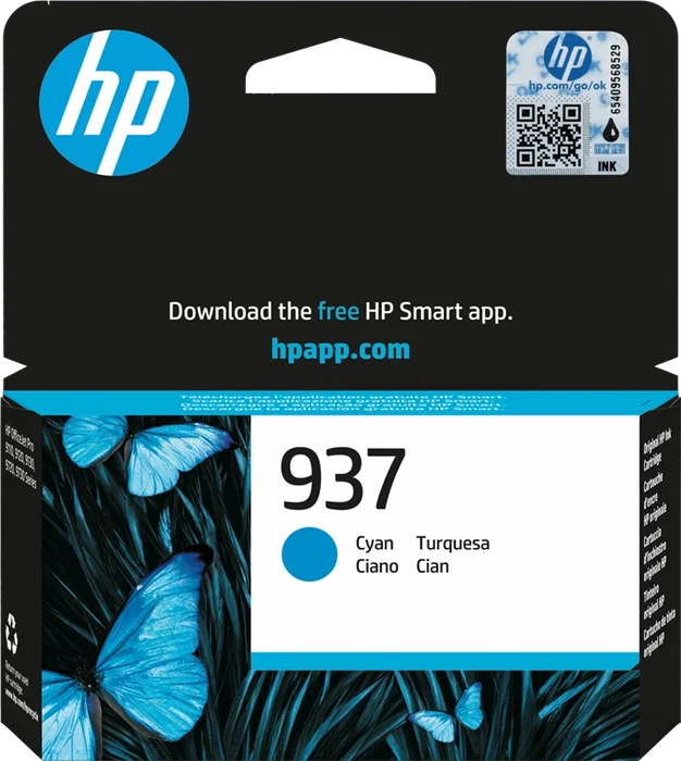 HP 937 Cartouche d'encre Cyan Originale, 4S6W2NE HP 937 Cartouche d'encre Cyan Originale, 4S6W2NE