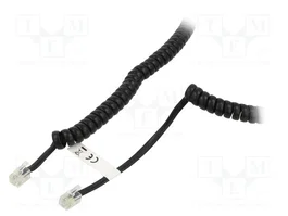 GOOBAY Câble téléphonique spiral RJ10 noir