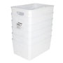 Dovelis Lot de 6 paniers organisateurs rétractables 3,3L - Blanc