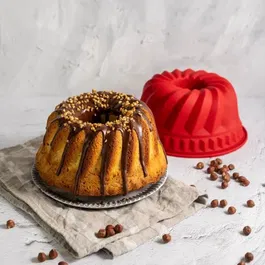 Dr. Oetker Flexxibel Love Lot de 2 Moules en Silicone Rouge : Moule à Cake et Moule à Kouglof