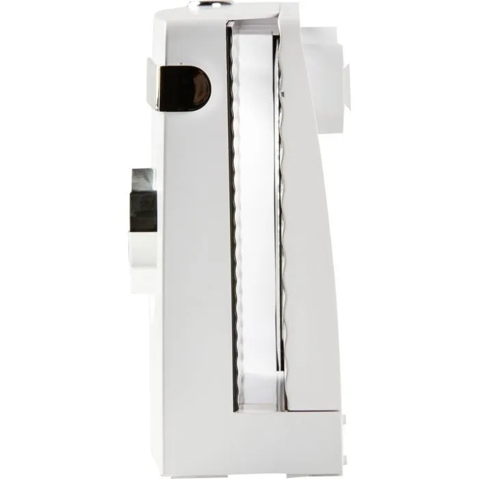 Domo Trancheuse électrique - Lame diamètre 17 cm - Réglage épaisseur 1 à 15 mm - 120W - Chariot et poussoir inclus