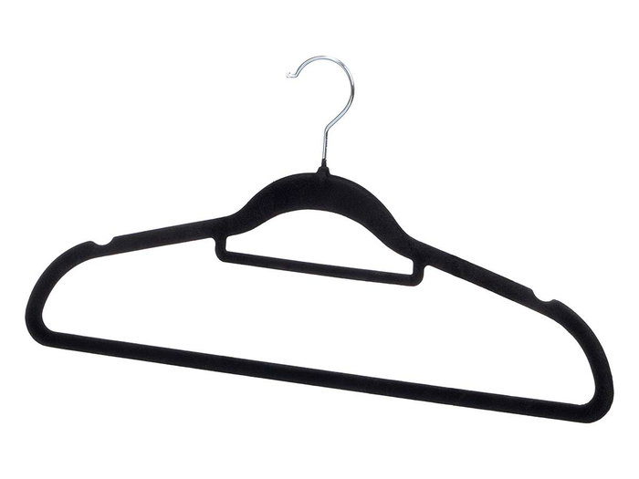 KIPIT Lot de 24 perchas en velours noir KIPIT Lot de 24 perchas en velours noir