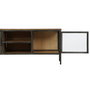 Meubles de télévision Home ESPRIT Naturel Gris foncé Bois Métal 137 x 40 x 55 cm