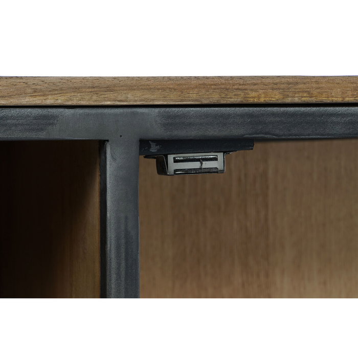 Meubles de télévision Home ESPRIT Naturel Gris foncé Bois Métal 137 x 40 x 55 cm