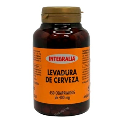 INTEGRALIA Levadura De Cerveza - Levure de bière - 450 comprimés - 3200 mg par dose - Source de vitamines B et minéraux INTEGRALIA Levadura De Cerveza - Levure de bière - 450 comprimés - 3200 mg par dose - Source de vitamines B et minéraux