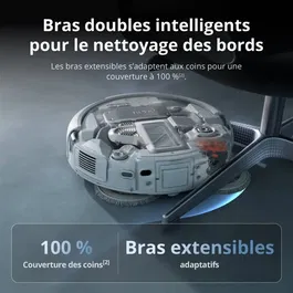 DJI Romo P Robot Aspirateur Laveur avec Station - Design Transparent - Aspiration 25000 Pa - Détection Millimétrique - Autonomie 200 Jours - Aspirateur Robot