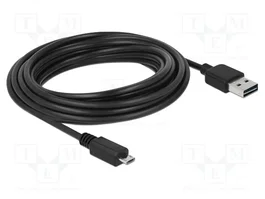 DELOCK Câble USB 2.0 USB A double face vers USB B micro 5m