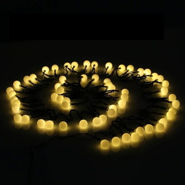 Lumi Jardin Guirlande lumineuse solaire Billy 60 LED Blanc chaud