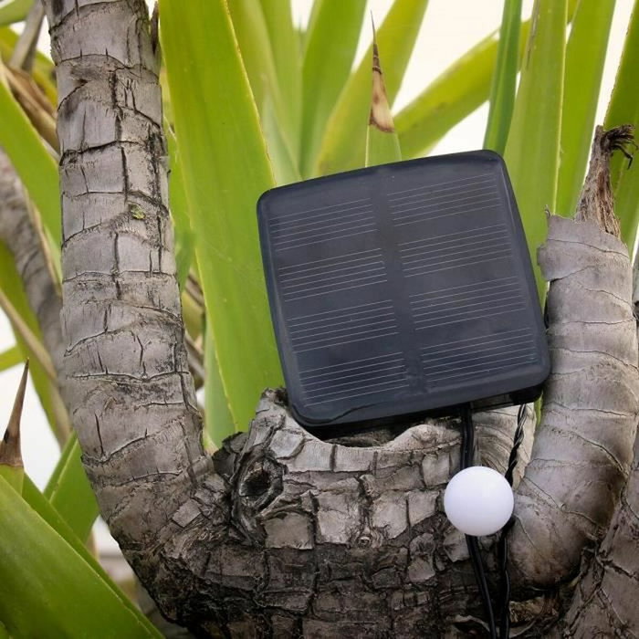 Lumi Jardin Guirlande lumineuse solaire Billy 60 LED Blanc chaud