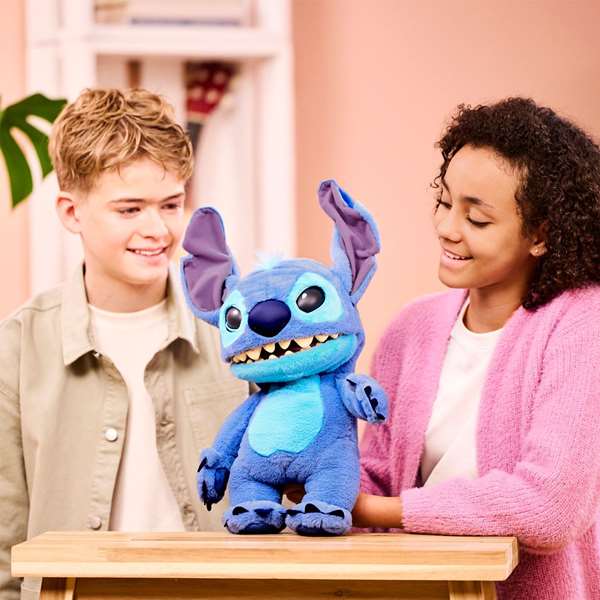 Disney Peluche Stitch FX 30 cm - Peluche interactive avec sons et réactions - Article de collection adorable