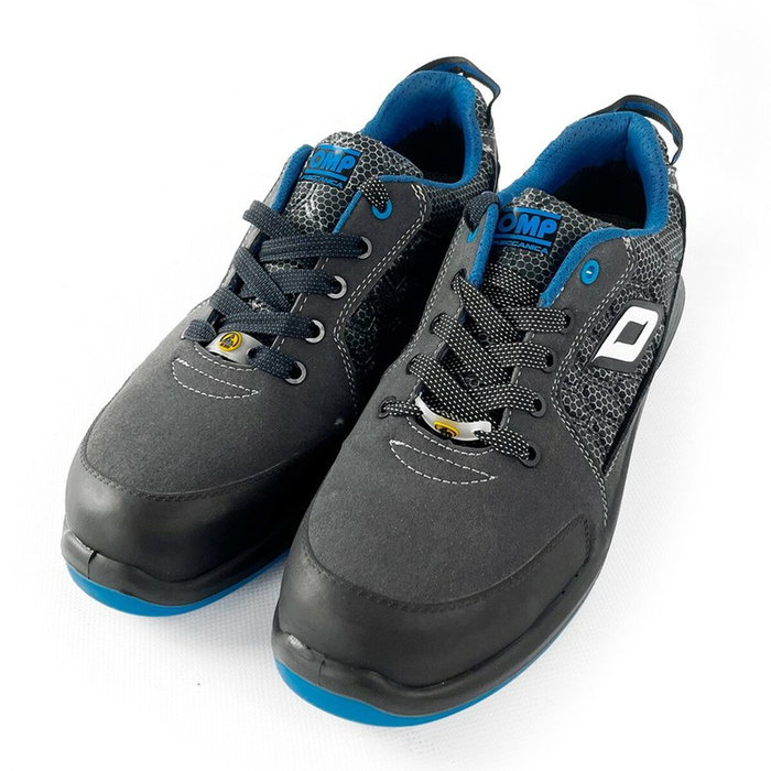 OMP Meccanica Chaussures de Travail Sécurité S1P SRC ESD Pro Sport Gris Bleu Taille 36 OMP Meccanica Chaussures de Travail Sécurité S1P SRC ESD Pro Sport Gris Bleu Taille 36